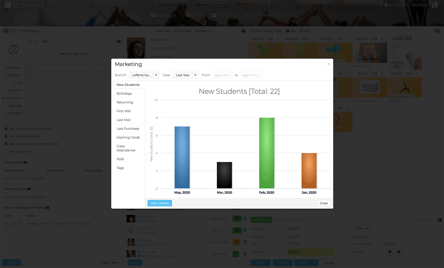 Reports Marketing New Students